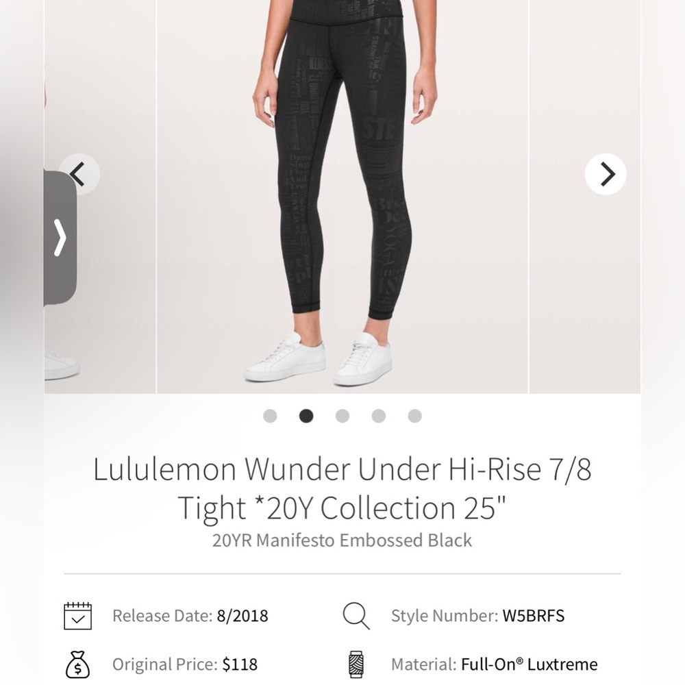 Rare Lululemon Wunder Under HRvManifesto 4